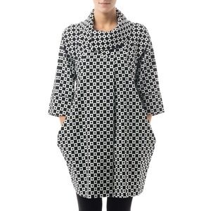 Joseph Ribkoff Womens Cowl Neck Portrait Collar Swing Coat 161857 10 MSRP $291